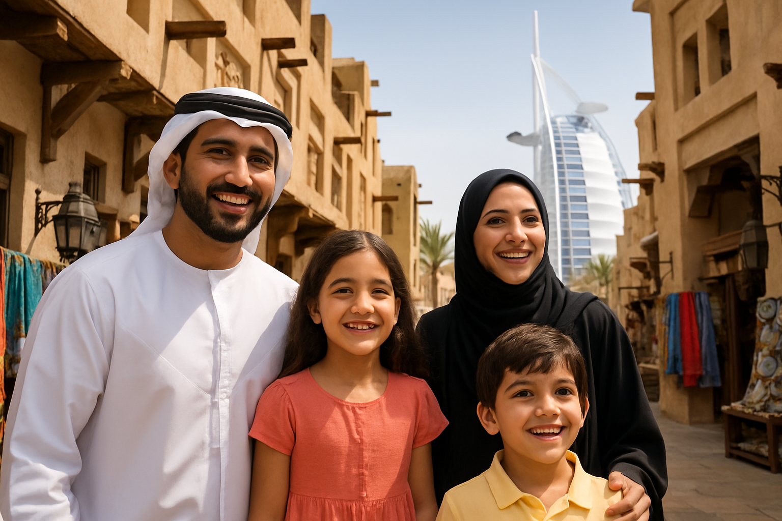 Family Enjoying Cultural Tour in Dubai